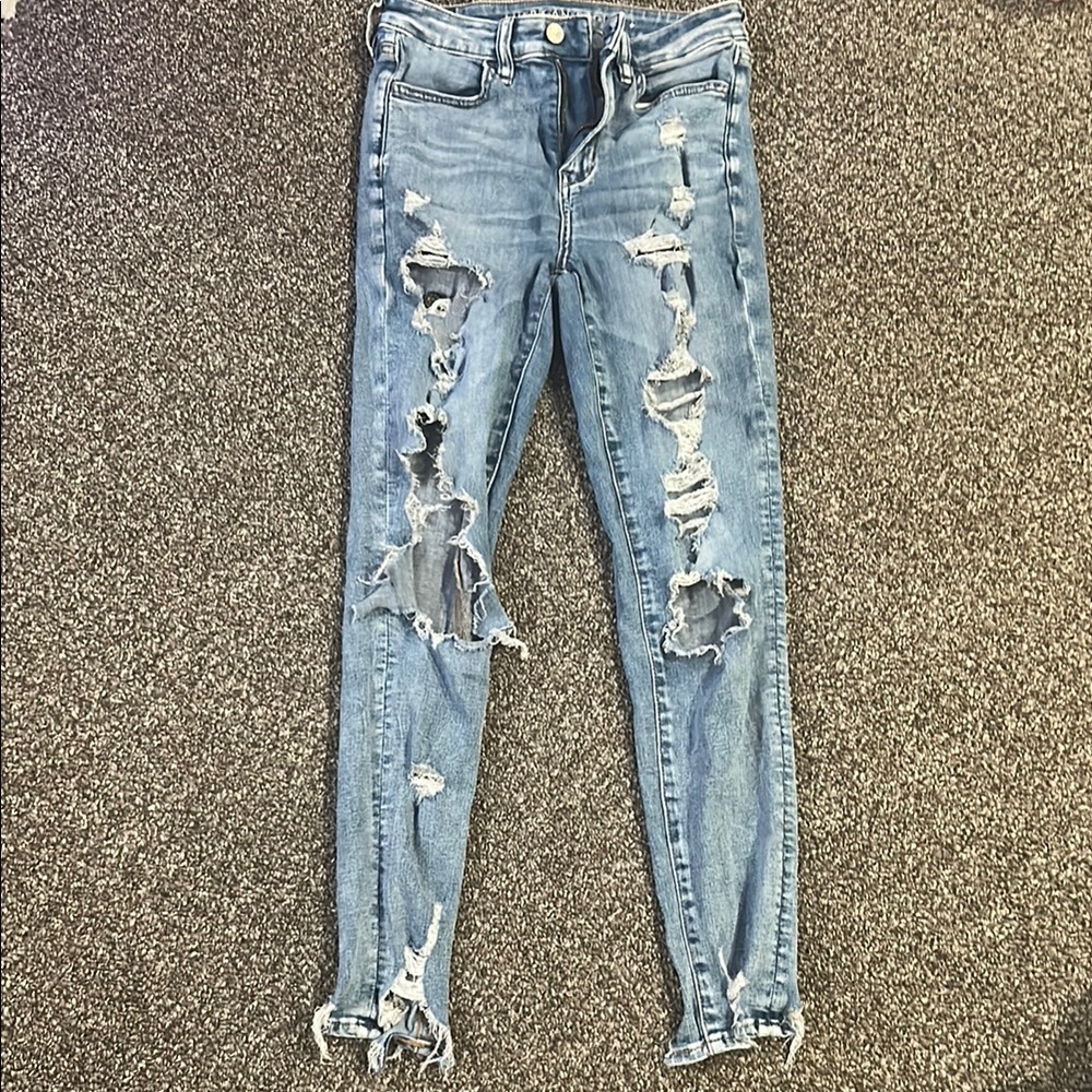 Distressed Blue Women's Jeans